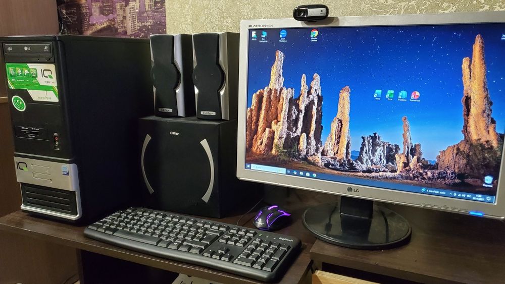 Учеба, игровой GTX 1070 8Gb, WiFi, Монитор 22, акустика 2+1, web-ка