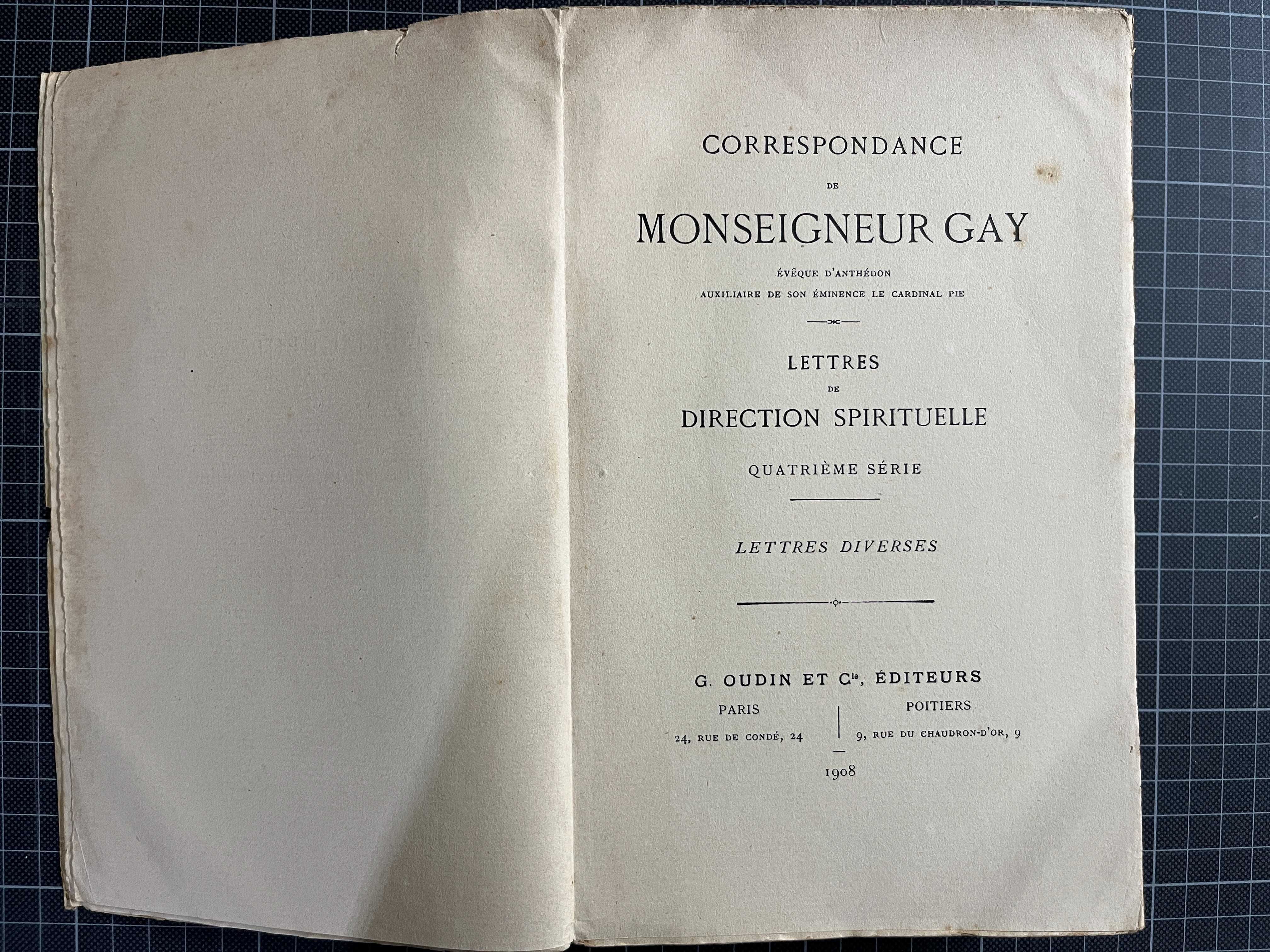 Saint Bonaventure + Correspondance de Monseigneur Gay