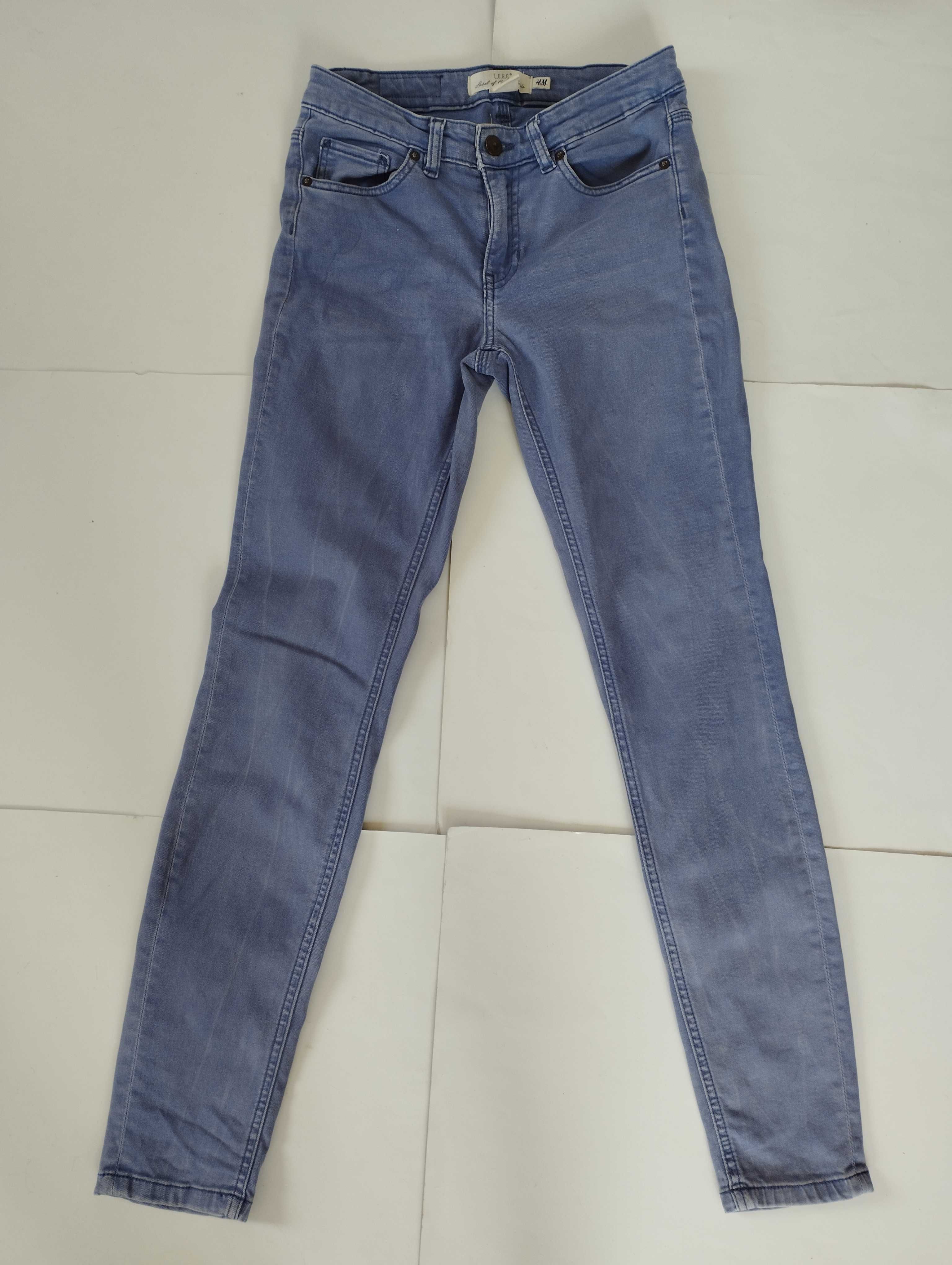 h&m logg jeansy dzinsy skinny 36