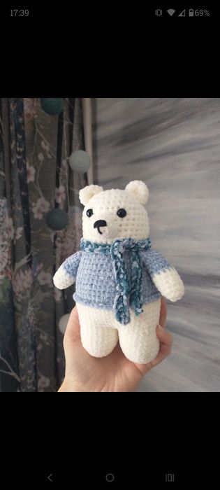 Miś polarny na szydełku