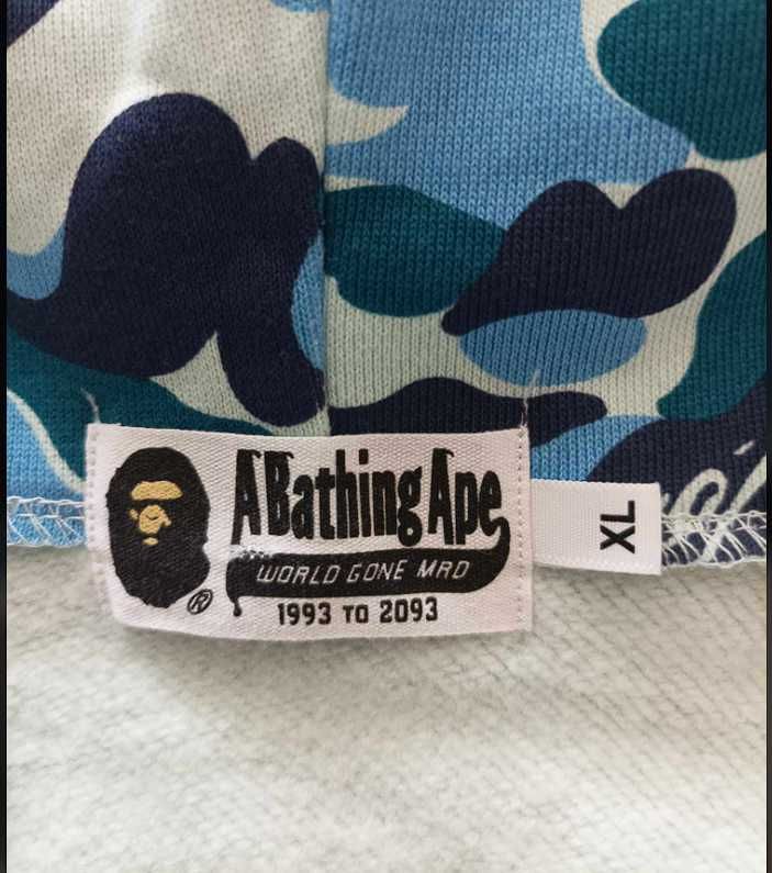 bluza bape shark full zip blue rozmiar xl