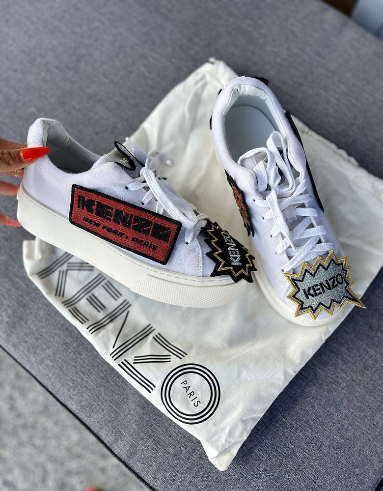 KENZO Oryginał r.38 sneakers trampki na koturnie buty platforma Rzepy