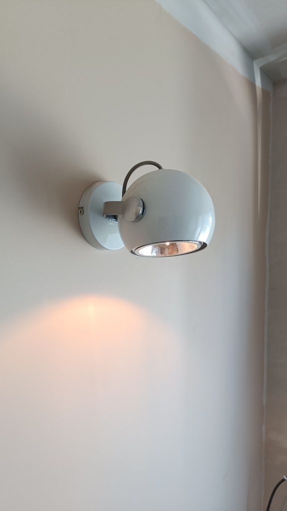 Designerska lampa wisząca BIAŁA + kinkiet