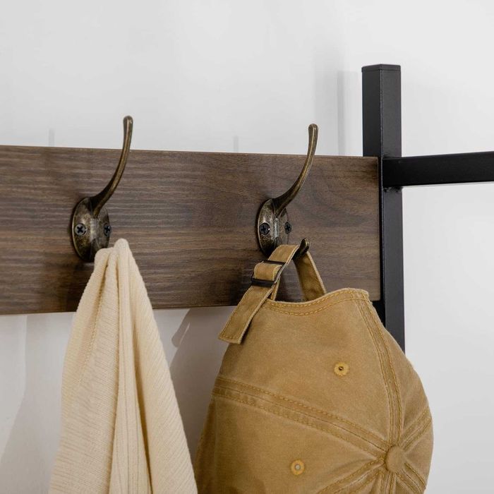 Bengaleiro cabide sapateira banco rústico industrial 169x84x40cm -NOVO