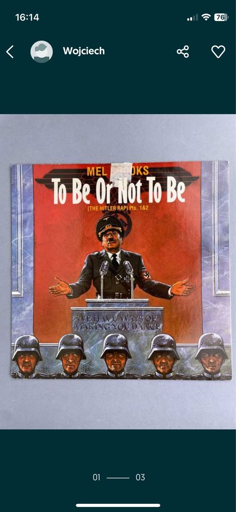 Mel Brooks - To Be Or Not To Be (The Hitler Rap) płyta winylowa