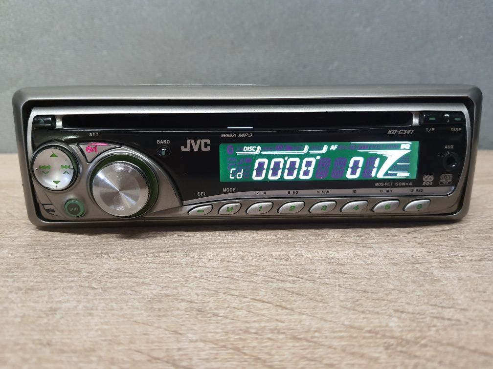 Radio samochodowe JVC KD-G341 CD z MP3, AUX, USB RCA 4x50W Srebrne