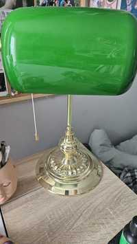 Komplet lampek bankierski biurko zielona stylowa