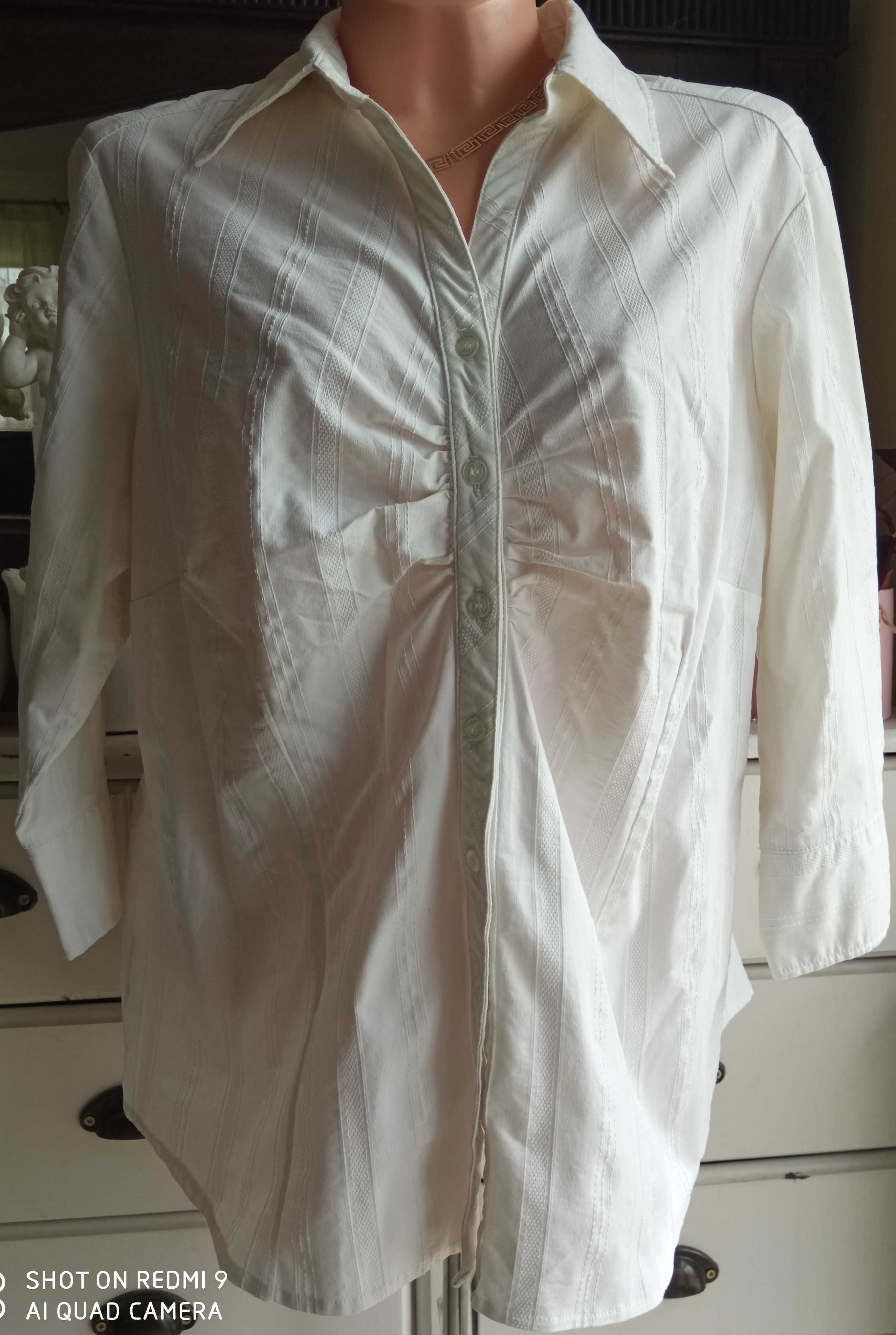 Generous Lindex biała koszula 130 cm pachy 50 52