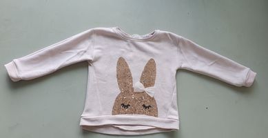 Jasnoróżowa bluza z króliczkiem 110 H&M
