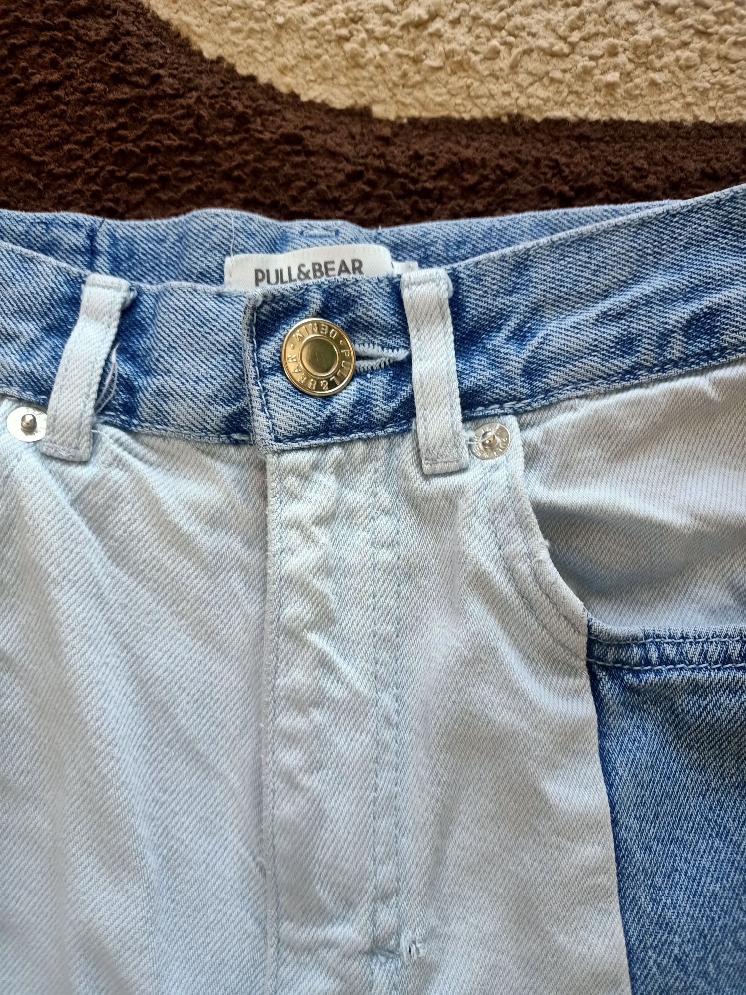 Spodnie jeansowe dwukolorowe Pull&Bear