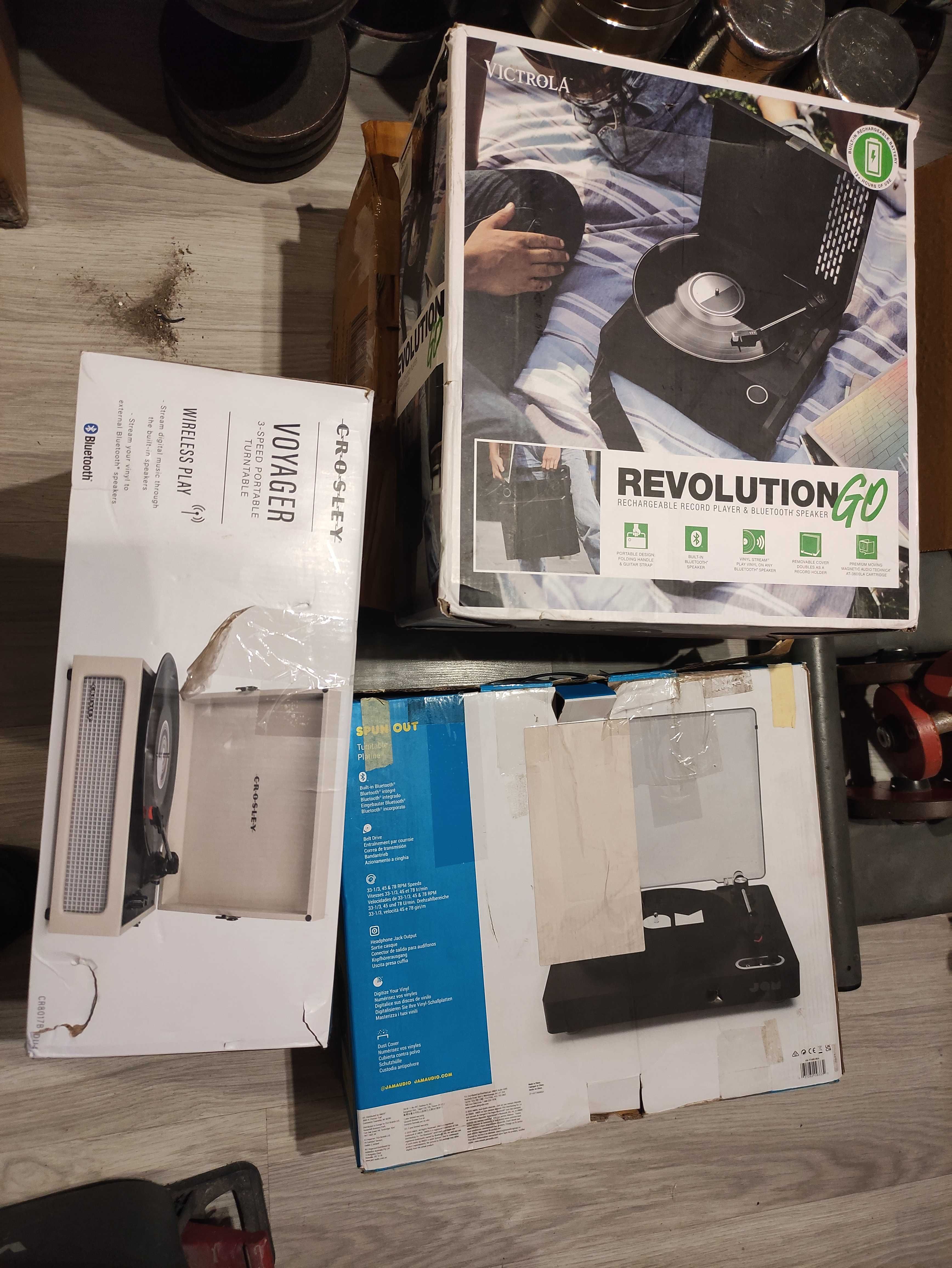 Zestaw 4 sztuk Gramofon JAM Audio-Technica  Crosley Voyager Dune