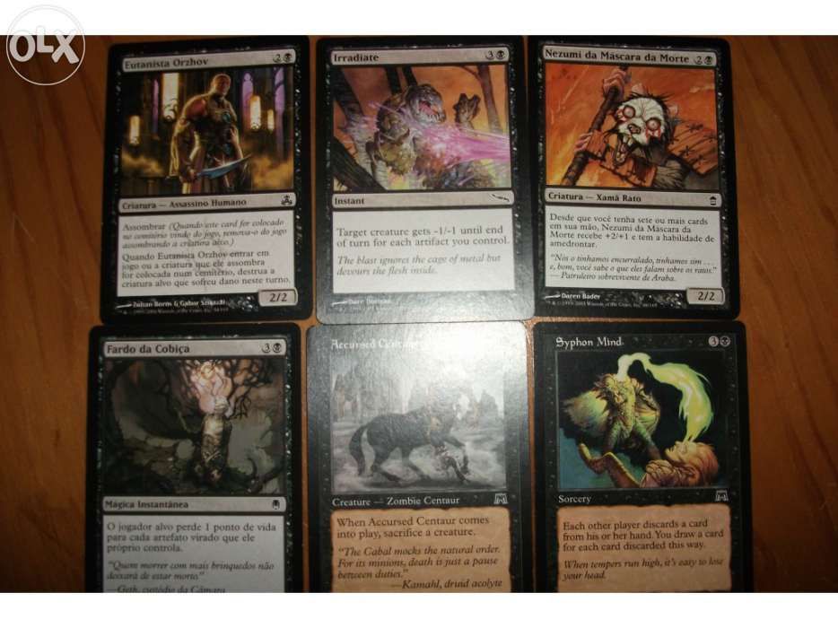 Cartas Magic the Gathering (Só Pretas)