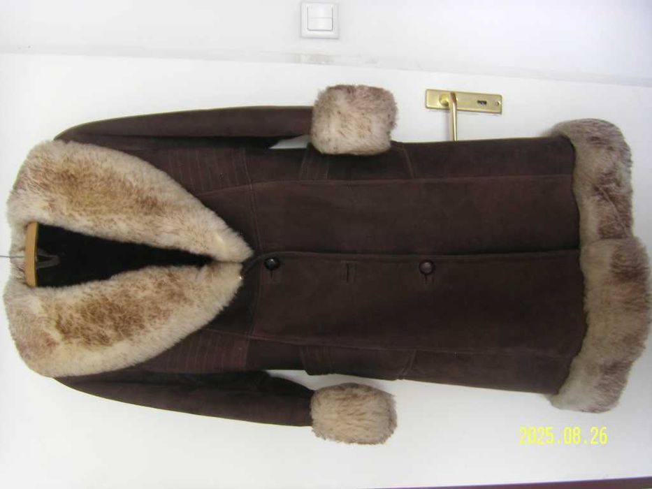 Kożuch damski naturalna skóra ciepły i elegancki