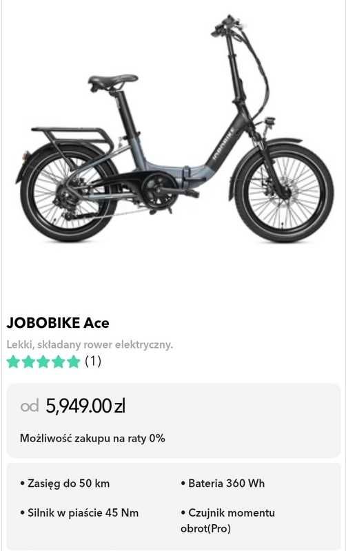 Rowery elektryczne JOBOBIKE Zapraszamy na darmową jazdę próbną.