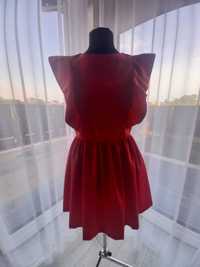 Sukienka rozkloszowana Zara r.36 czerwona nowa z metką
