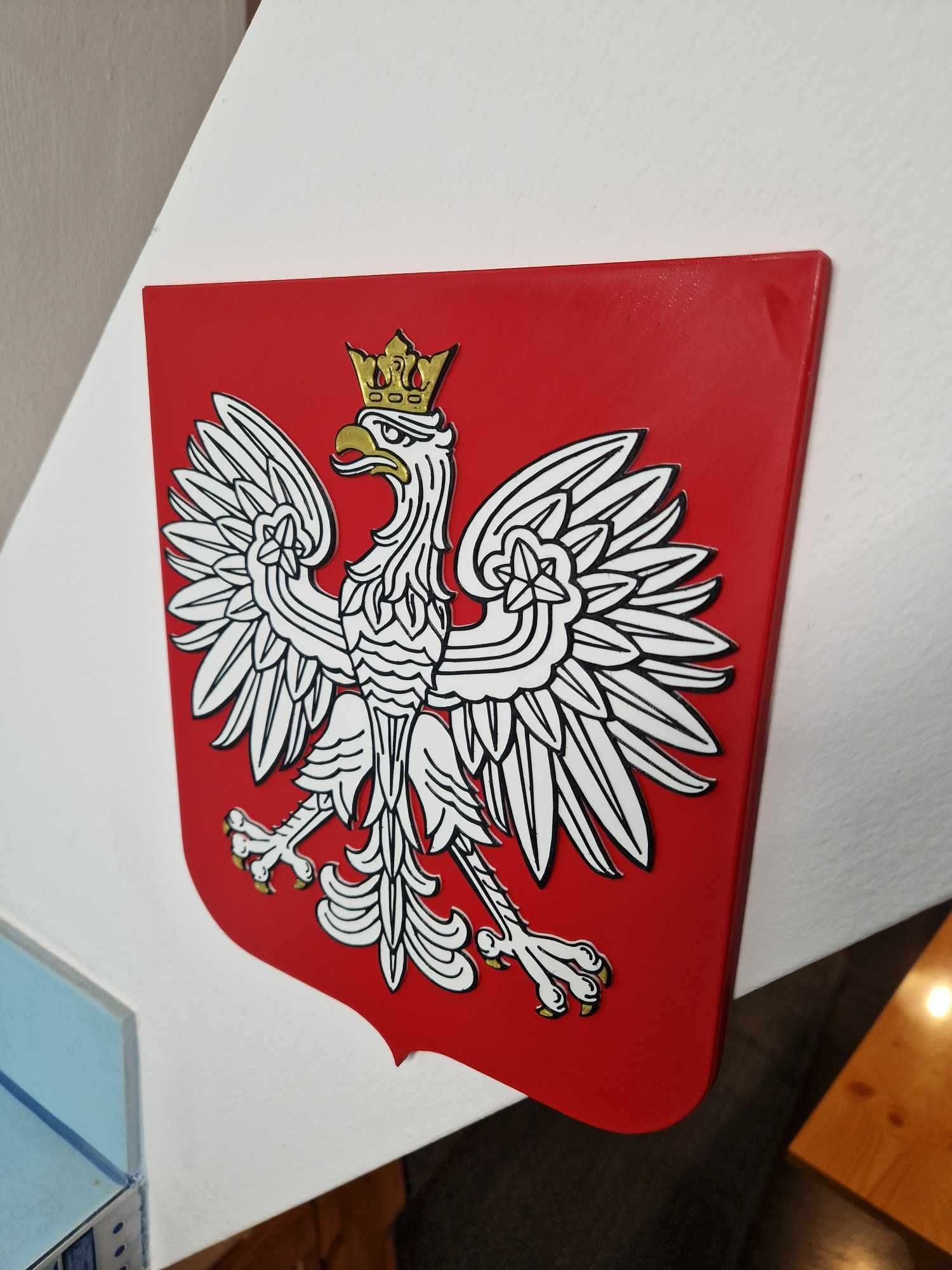 Godło Polski Polska herb orzeł biało czerwony na ścianę wydruk 3D