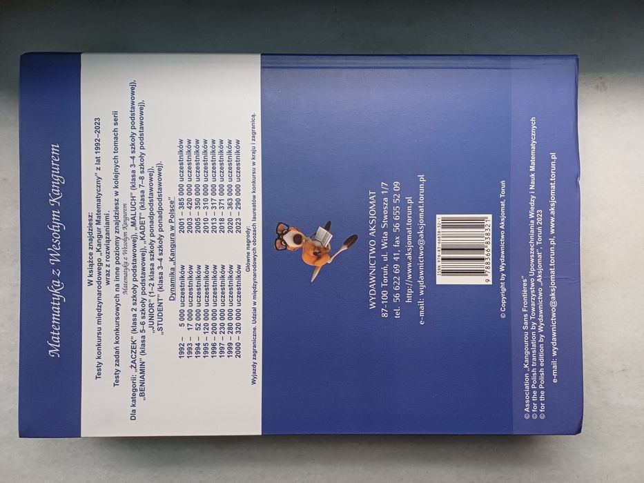 Książka kangur matematyczny KADET 2023