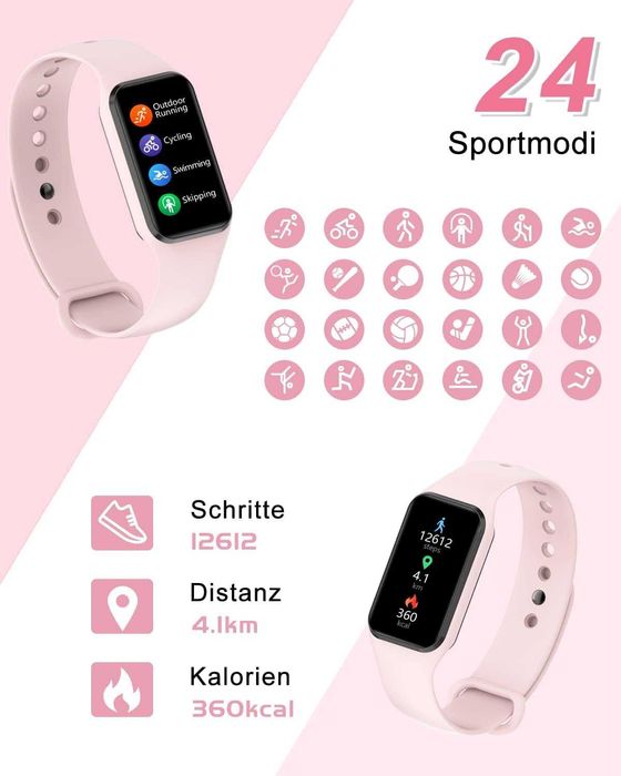 Iowodo Smartwatch oksymetr ciśnieniomierz Zegarek sportowy IP68 Spo2