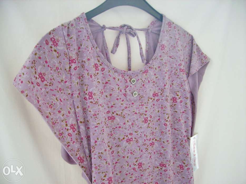 Camisola florida lilás, linda! - Tamanho S/M - NOVA!