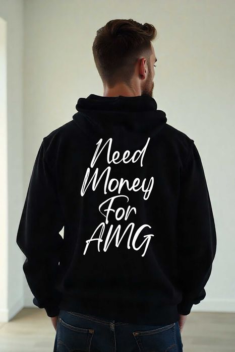 Męska Czarna Bluza M Need Money For AMG
