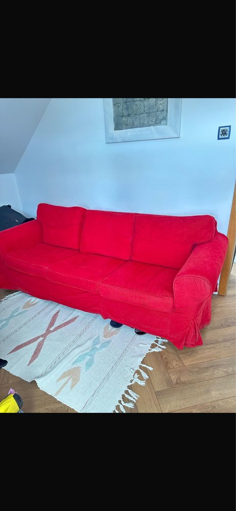 Kanapa czerwona Ikea - stan idealny
