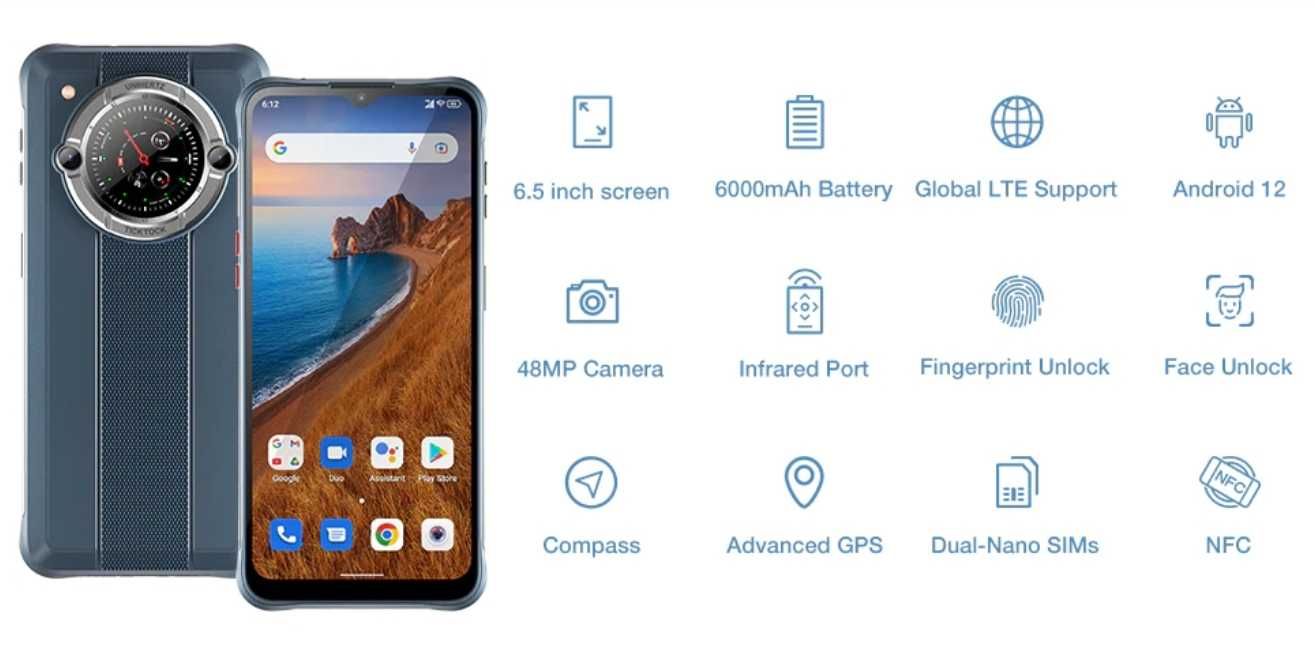 Unihertz TickTock-E. 2 екрани, 6000Ma/h, 48Mp/8Mp, NFC+Подарунок