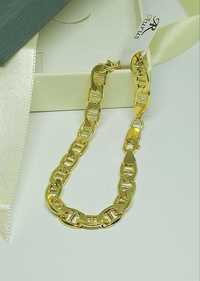 Lombardowski. Nowa złota bransoletka pr.585 7,45g 20,3cm Gucci