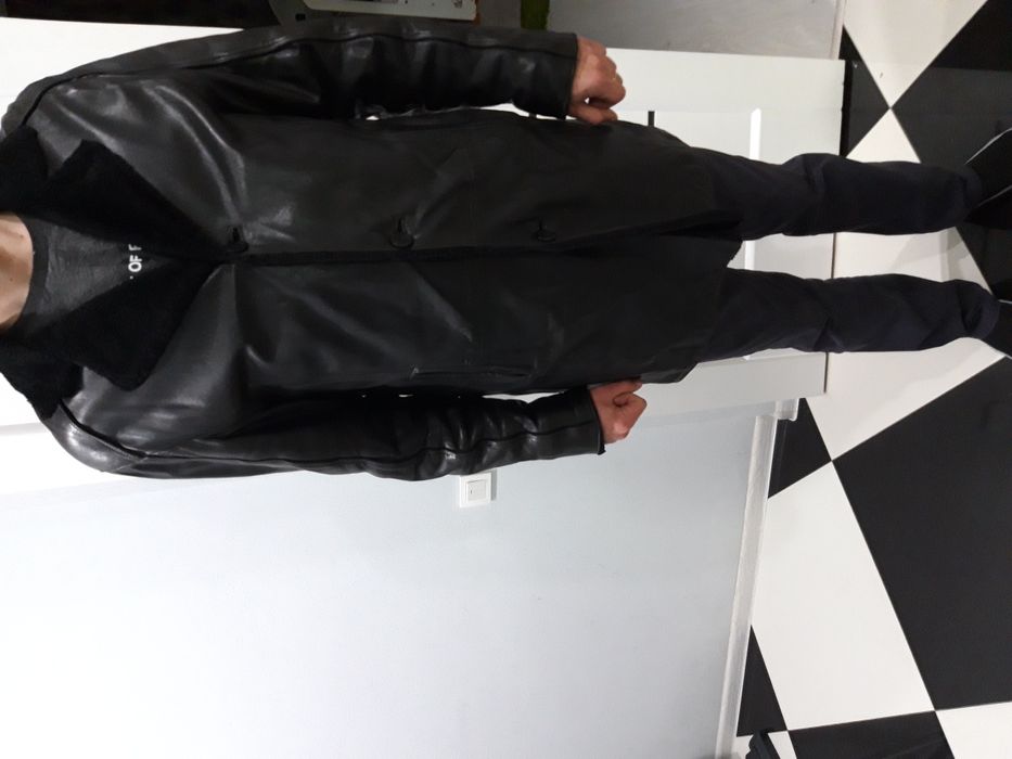 Чоловіча зимова дублянка пальто куртка натуральна шкіра натуральне  ху