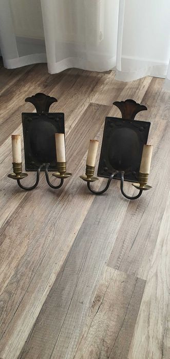 Kinkiety miedziane lata 30-40, vintage