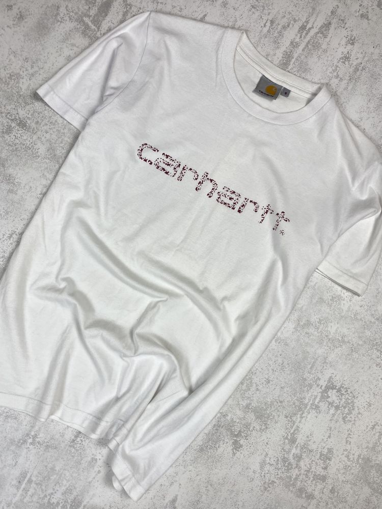 Біла футболка Carhartt з принтом логотипу