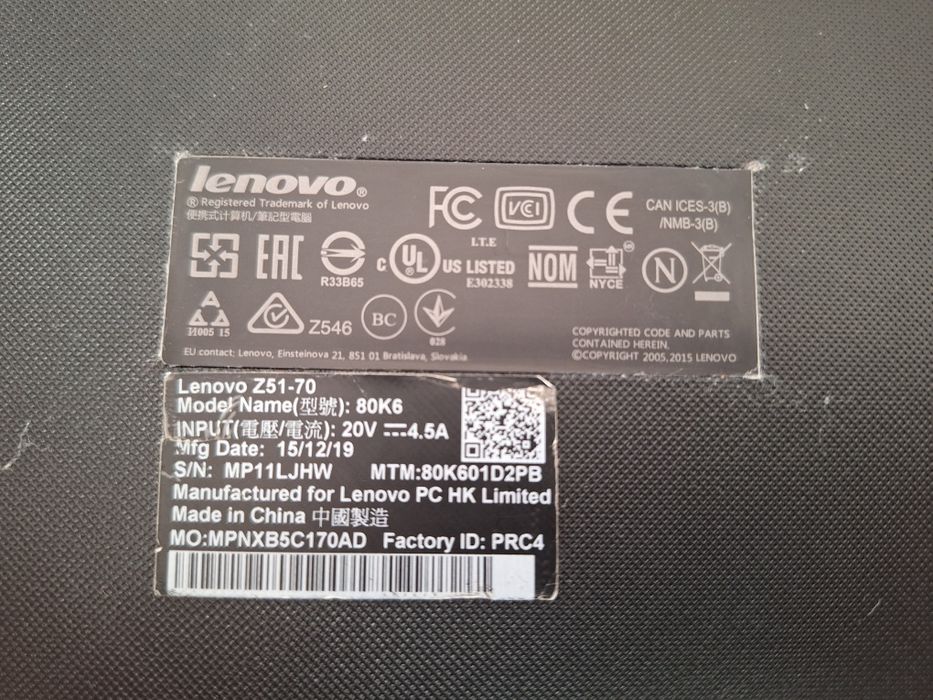 Laptop Lenovo Z51-70