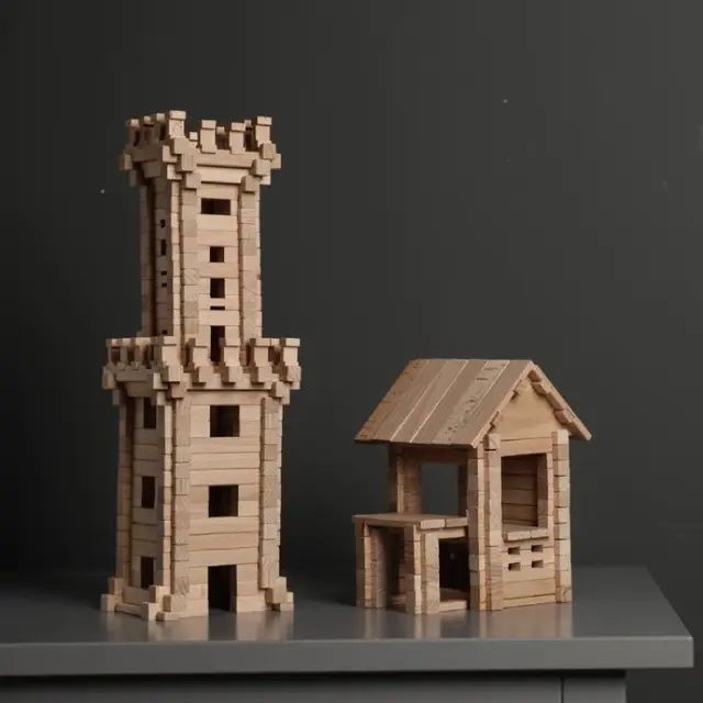 Дерев'яний конструктор Вежа" 213 деталей