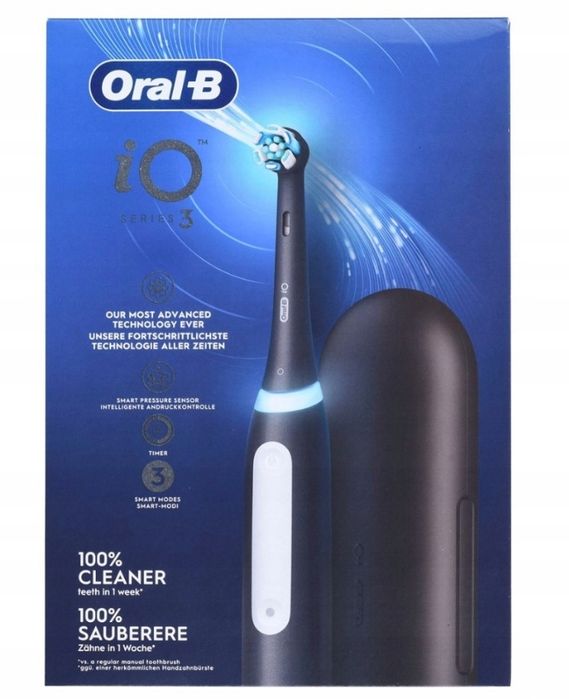 szczoteczka elektryczna oral-b io 3 czarna jak nowa