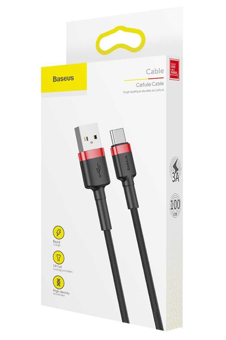 Kabel USB Typ C Baseus Cafule 2m 2A kolor: czarny