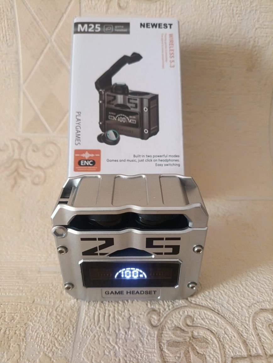 Игровые, беспроводные, сенсорные наушники - TWS M25 (Bluetooth 5.3)