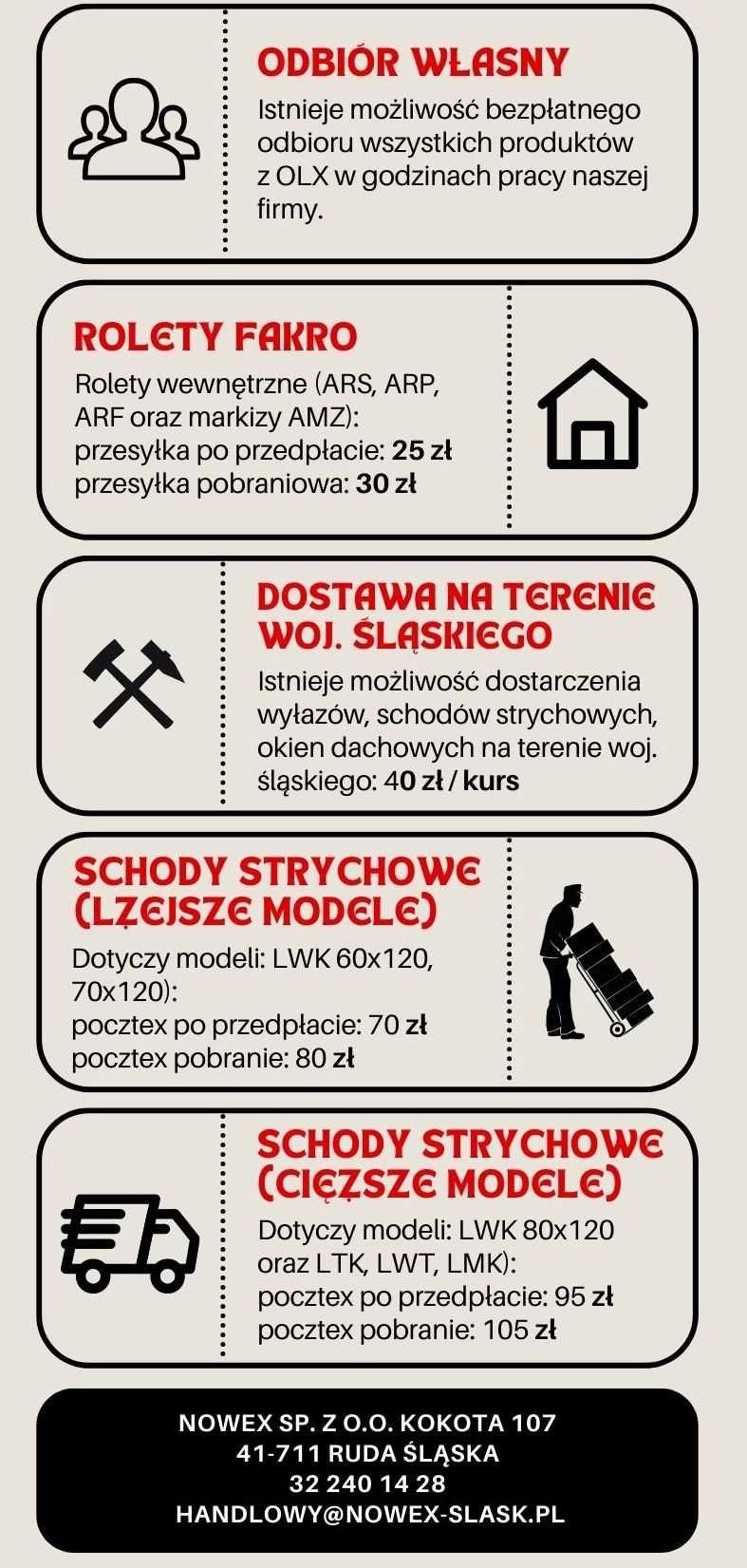 Schody strychowe FAKRO LWK PLUS 70x120 - wysyłka