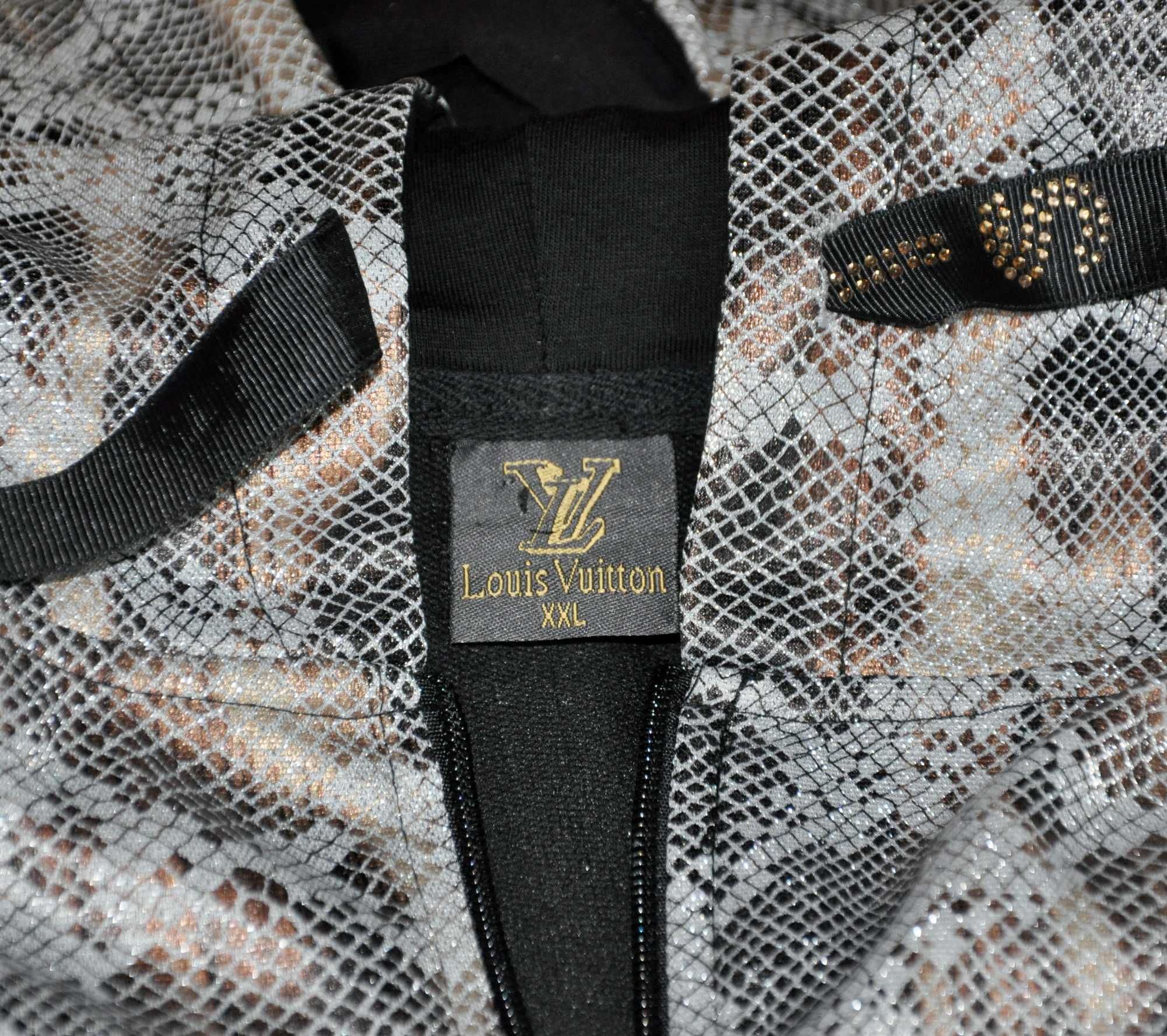 Nowy Komplet Zestaw Dresowy Louis Vuitton Bluza z Kapturem + Spodnie