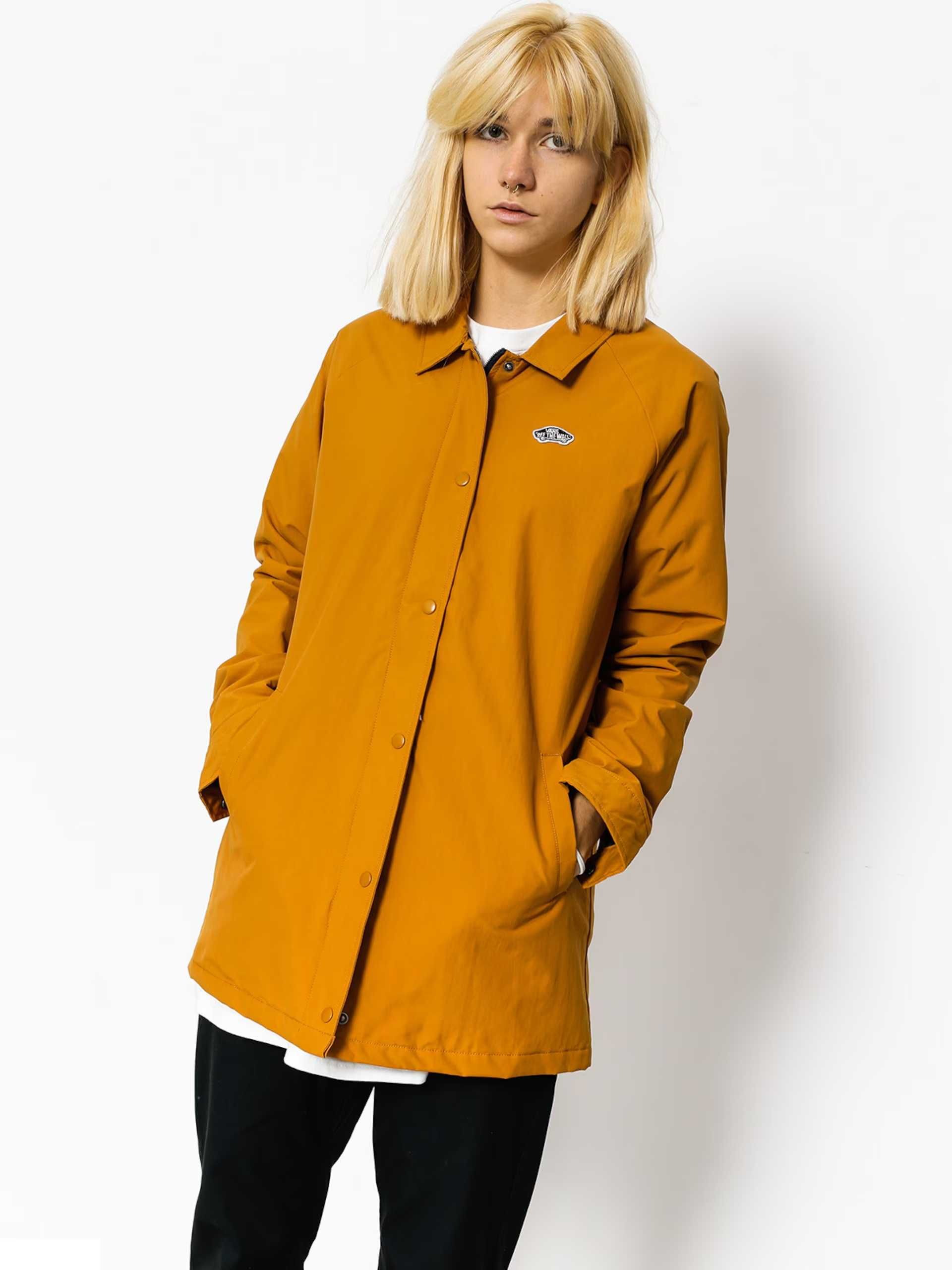 VANS розмір XS-S жіноча довга куртка пальто на застібці осіння
