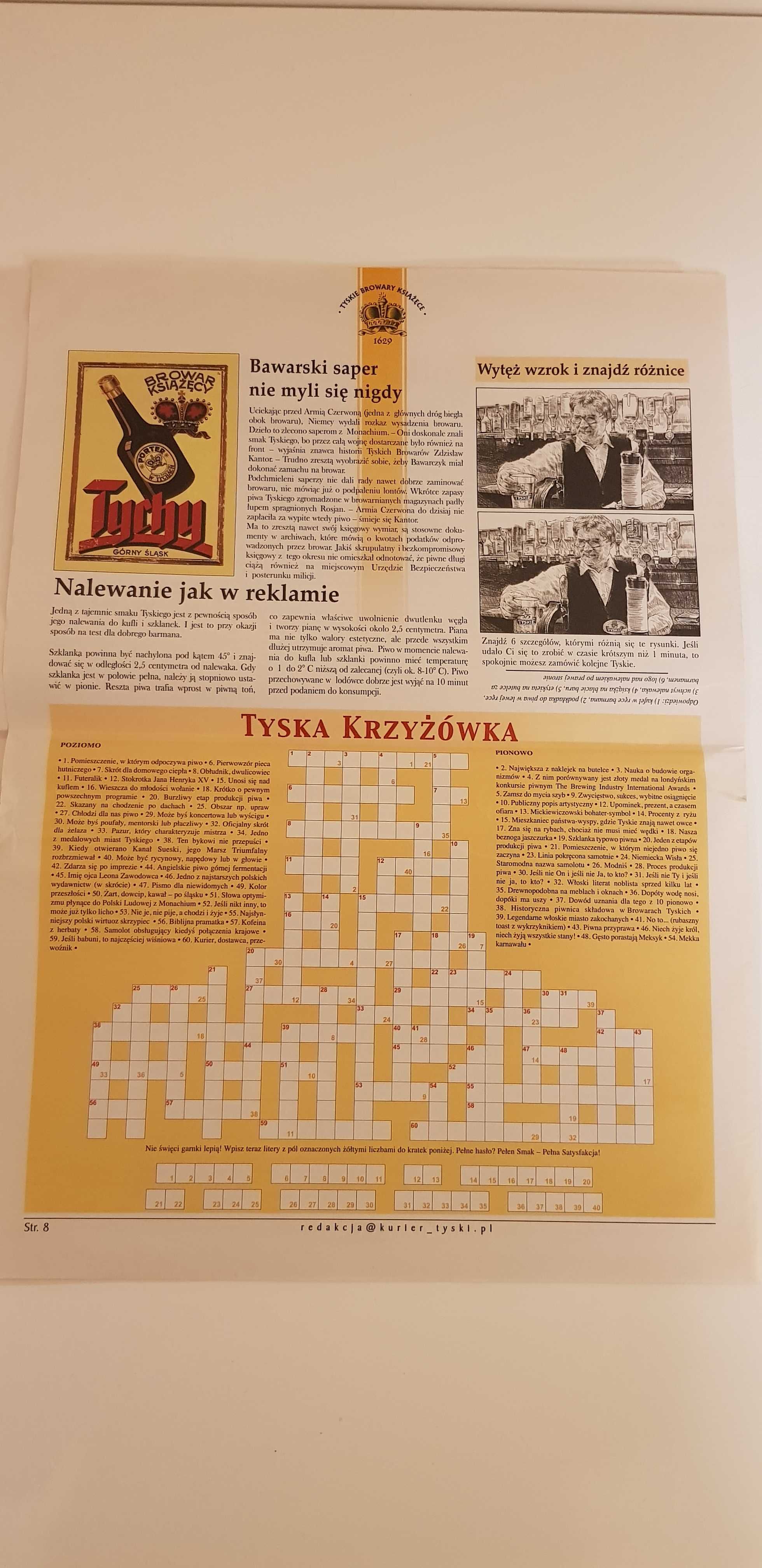 Gazeta Kurier Tyski+Plakat Jubileuszowy Tyskie 375 z 2004 roku