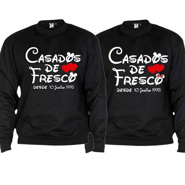 2 Sweatshirts Pretas Casados de Fresco - Oferta de Portes