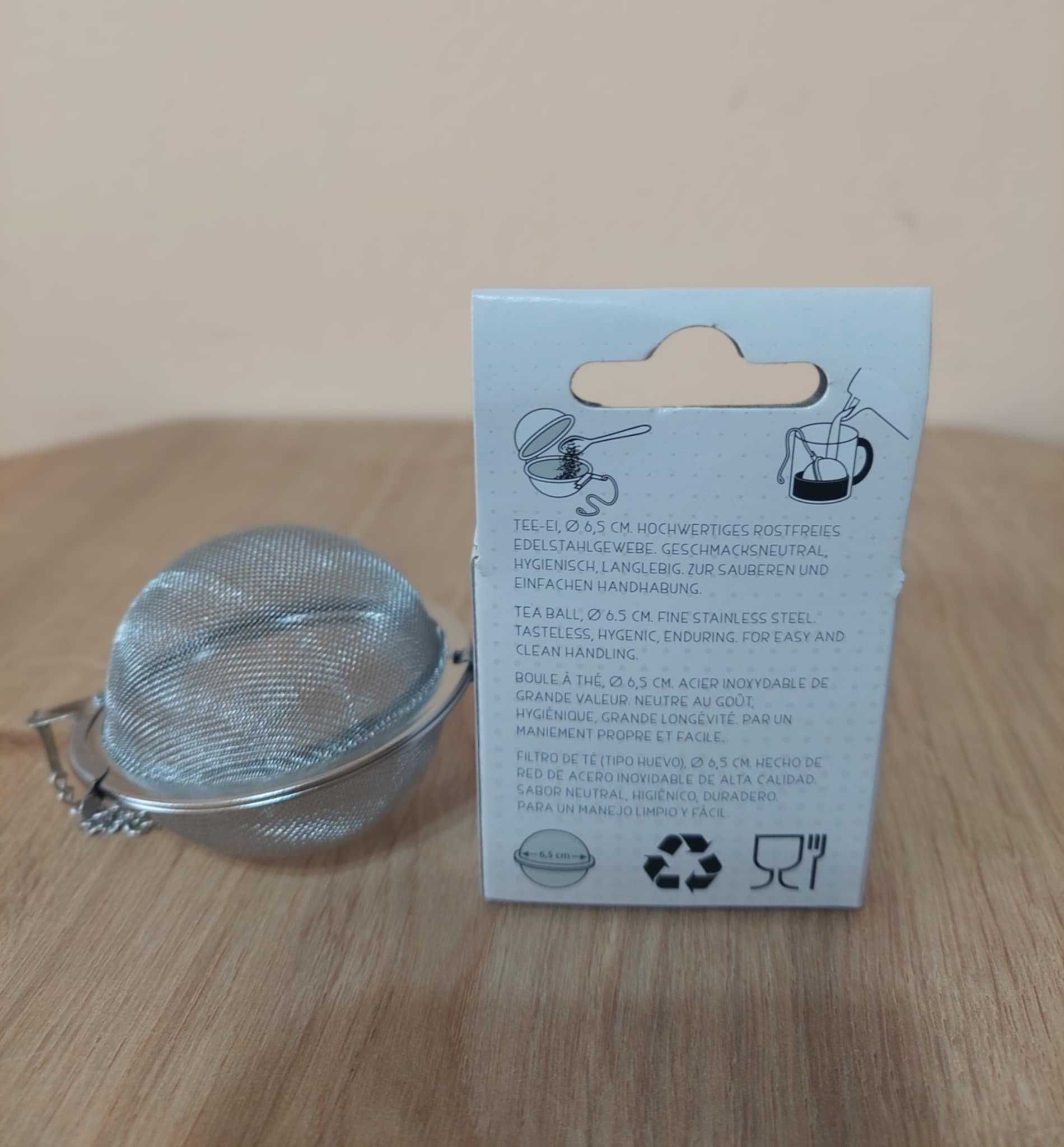 Zaparzacze do herbaty - kula z łańcuszkiem 4,5 cm i 6,5 cm. NOWE