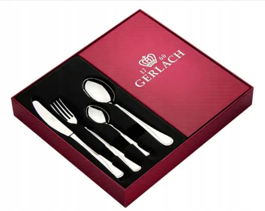 Komplet 48 SZTUĆCÓW POŁYSK 12 Osób sztućce pudełko GERLACH Mango