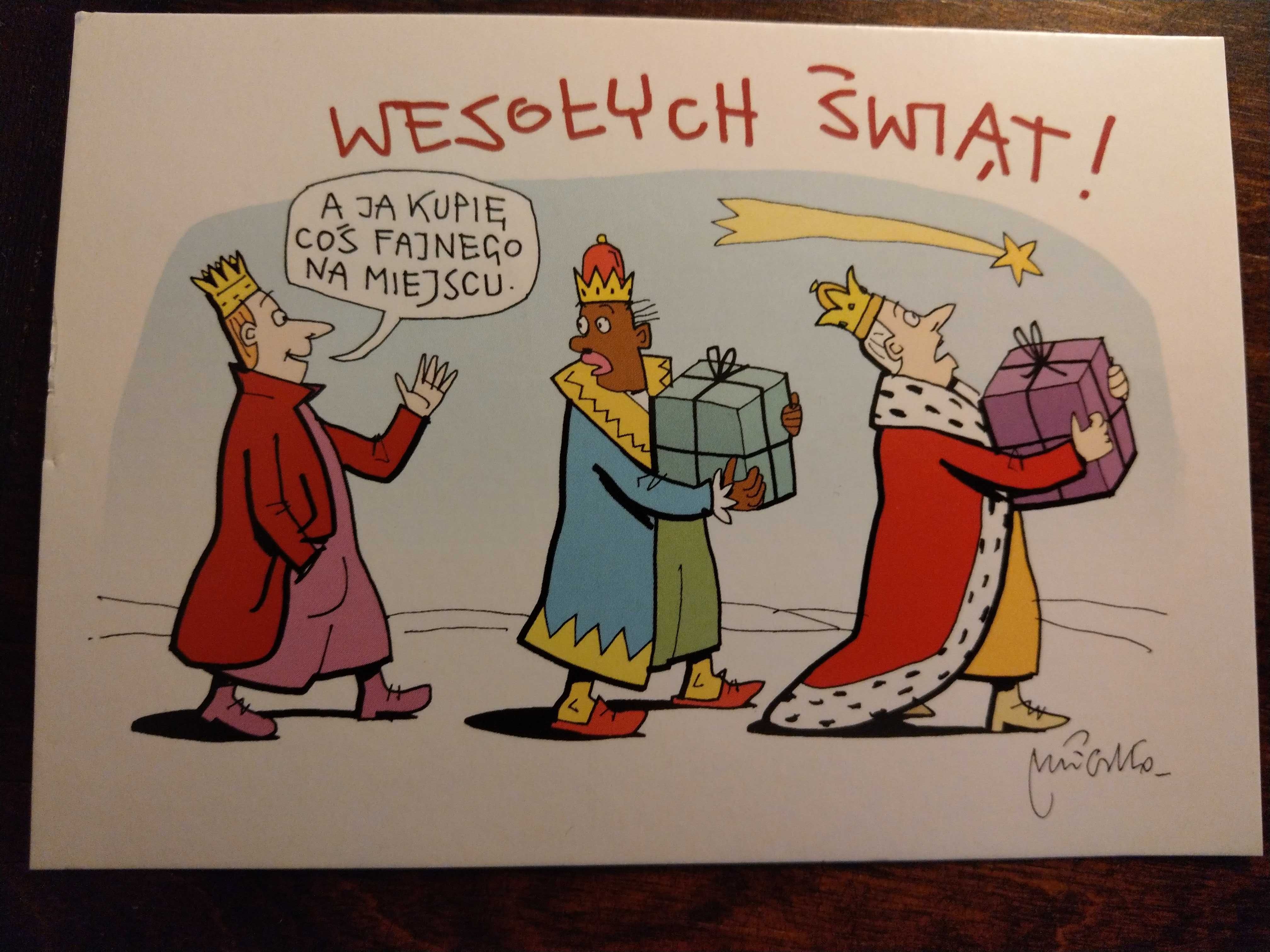 Karty pocztowe z rysunkami Andrzeja Mleczki