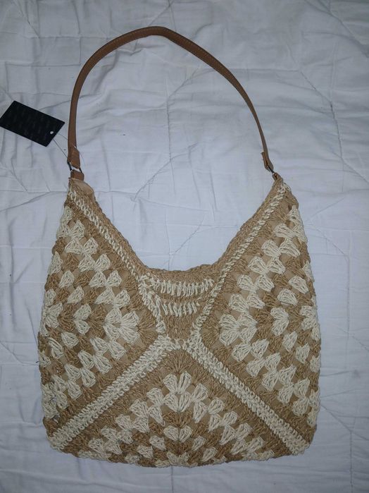 Torebka pleciona na lato rafia