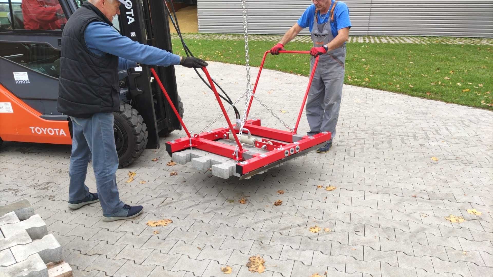 Chwytak / układarka do kostki brukowej do koparki, sztaplarki, wózka