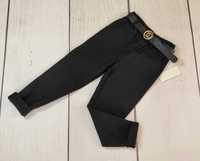 spodnie guma czarne BLACK wyprzedaż rozmiar 134/140