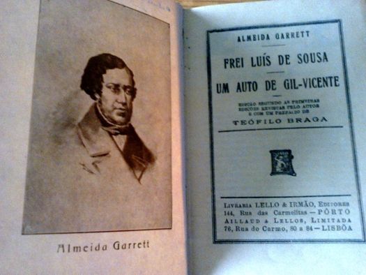 Livro Garret Frei luis de sousa (antigo)