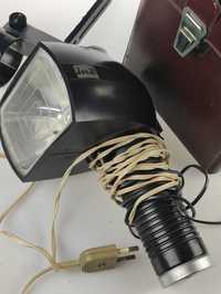 Łucz M1 stara lampa błyskowa do aparatu fotograficznego z futerałem