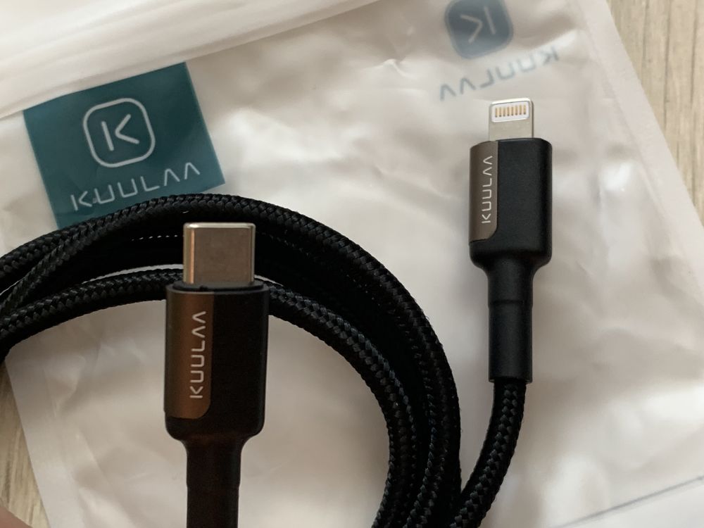 KUULAA Кабель USB TypeC - Apple Lightning быстрая зарядка 30W PD 480Мб