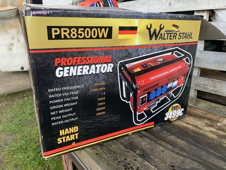 Генератор Walter Stahl PR8500W (3кВт, 6,5 к.с.)